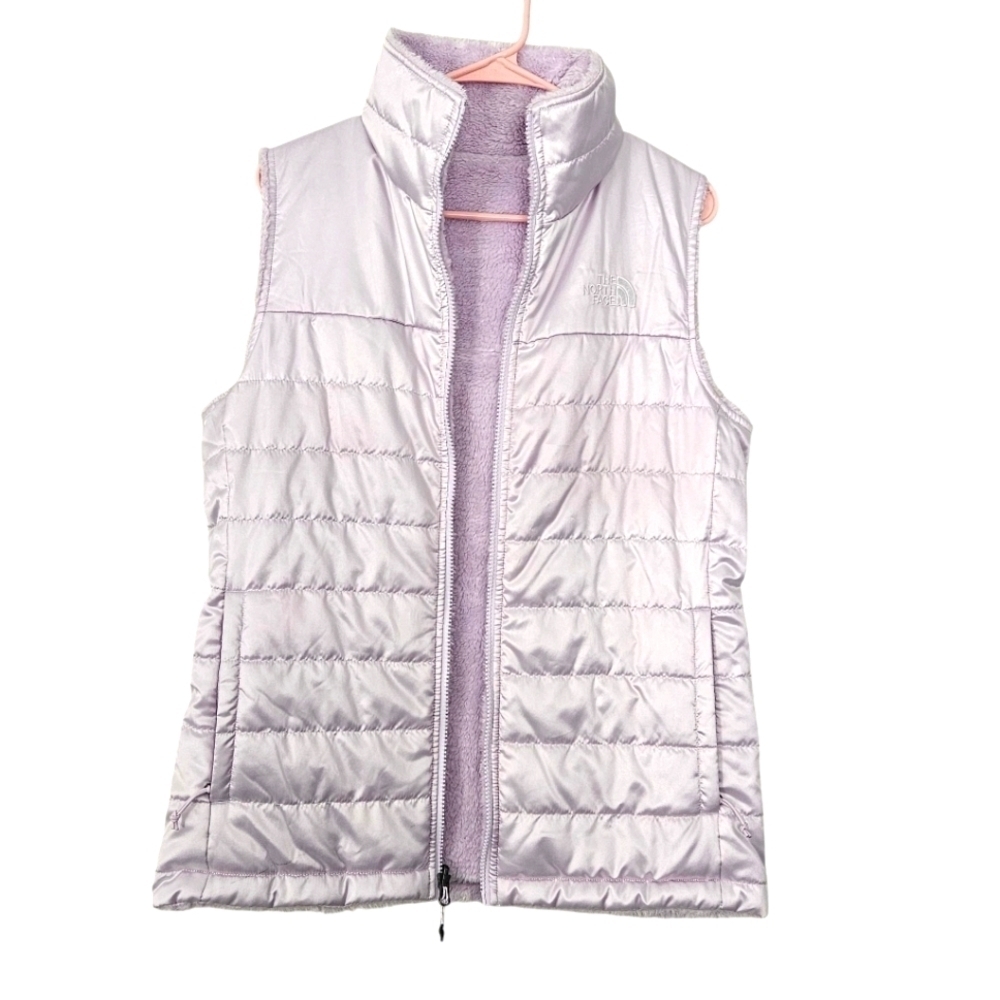 The North Face Mossbound Reversible Teddy/Quilted Vest Full Zip Size M